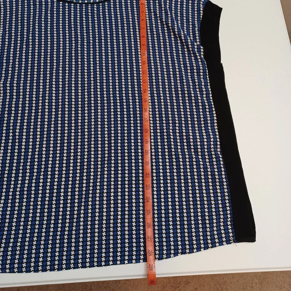 Women's‎ Michael Kors Lightweight Blue/Black/White Designer Top Size Large